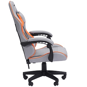 Игровое кресло CHAIRMAN CH28, экокожа, серый/оранжевый
